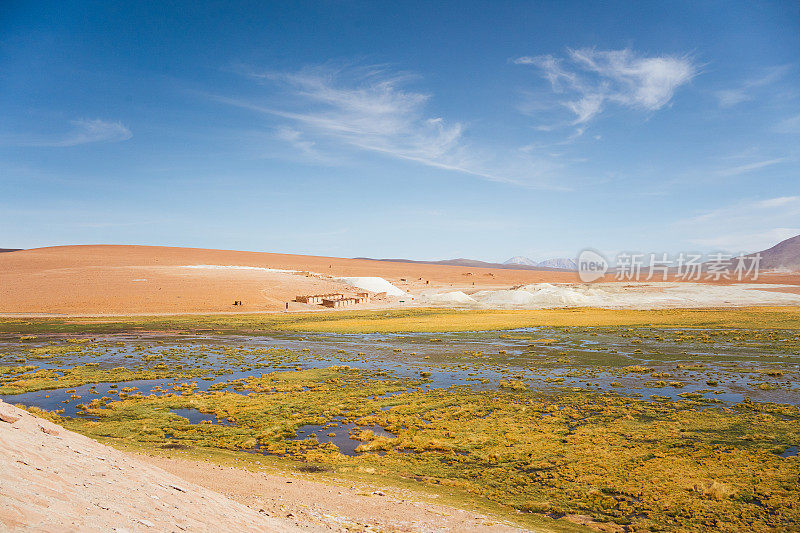 智利阿塔卡马沙漠盐火山的美丽风景