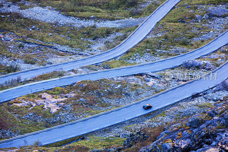 挪威的Trollstigen山路
