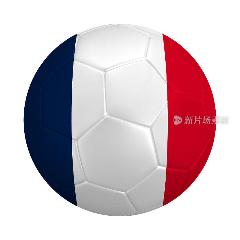 带有法国国旗颜色的足球
