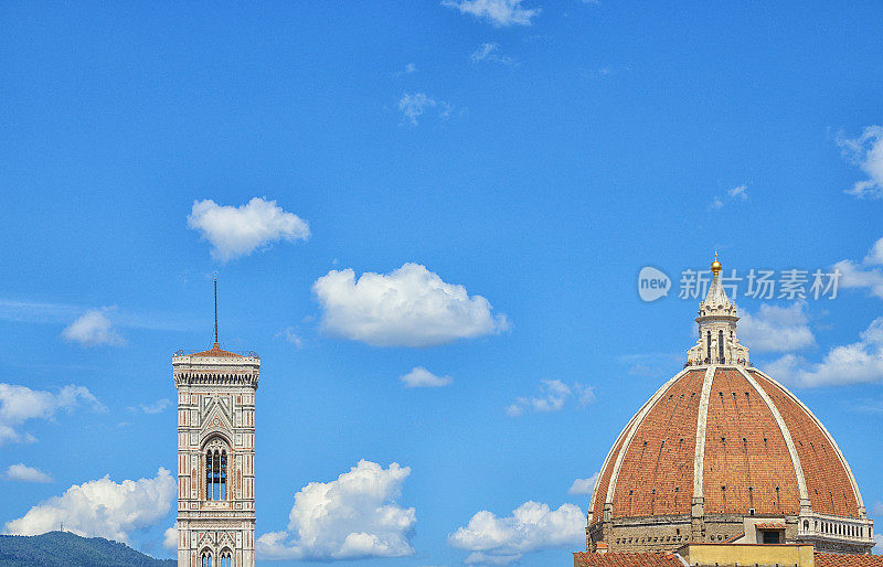 佛罗伦萨大教堂的钟楼和圆顶