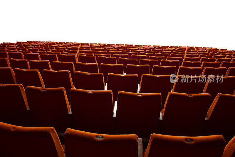 电影院或剧院的空椅子