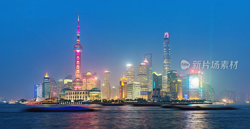 上海城市夜景全景