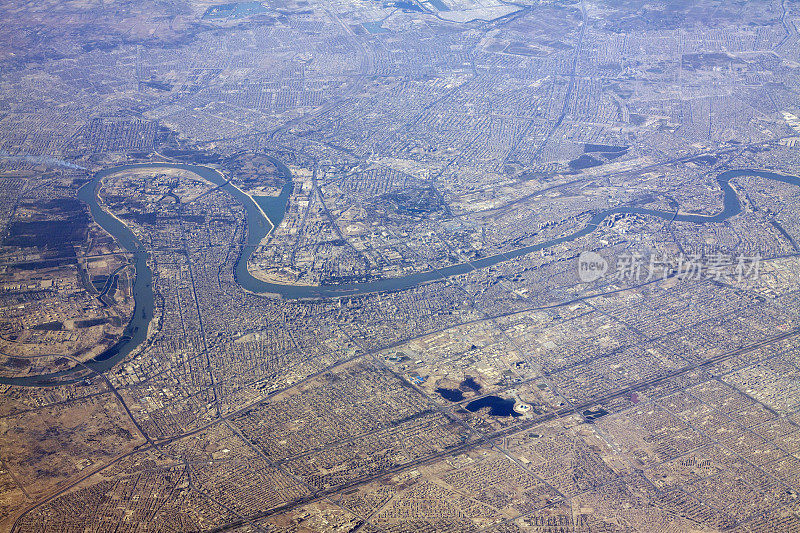 底格里斯河在巴格达中部，伊拉克