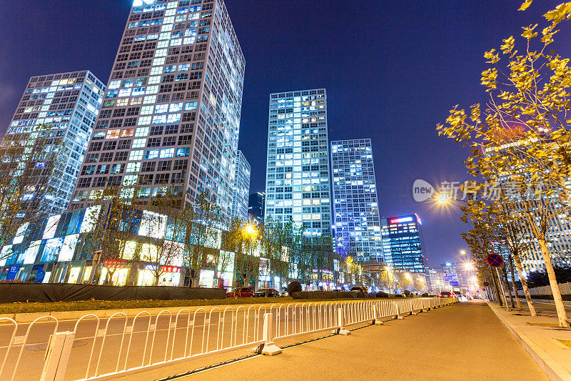 北京CBD夜间天际线