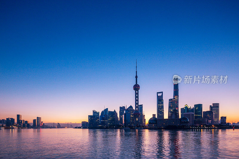 上海现代城市的天际线