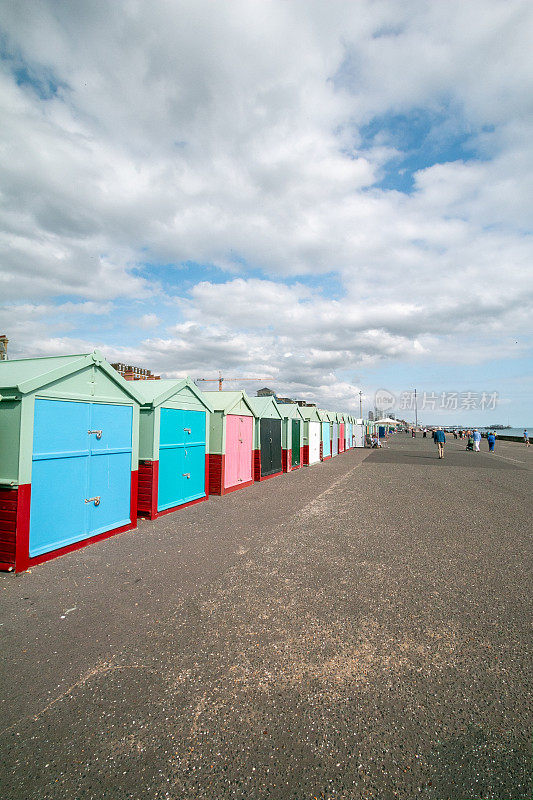霍夫海滩小屋在布赖顿和霍夫，英国