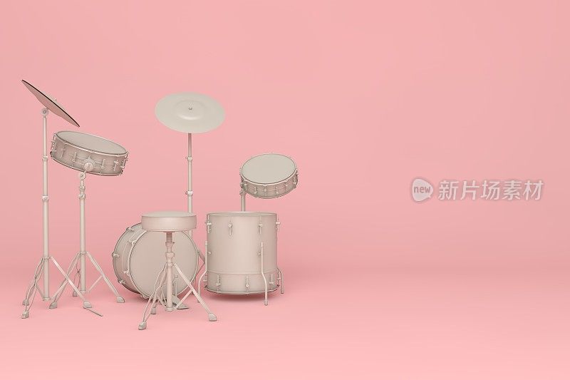 粉色背景上的白色鼓包