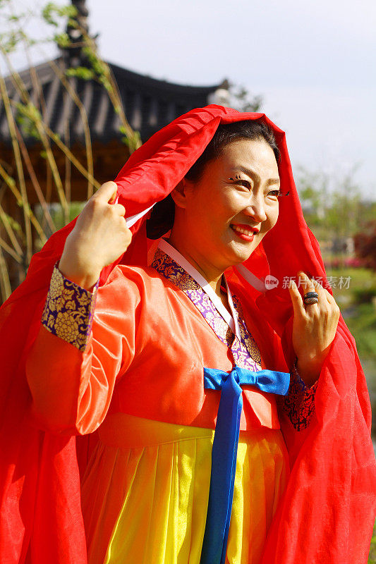 韩国传统服饰背景。