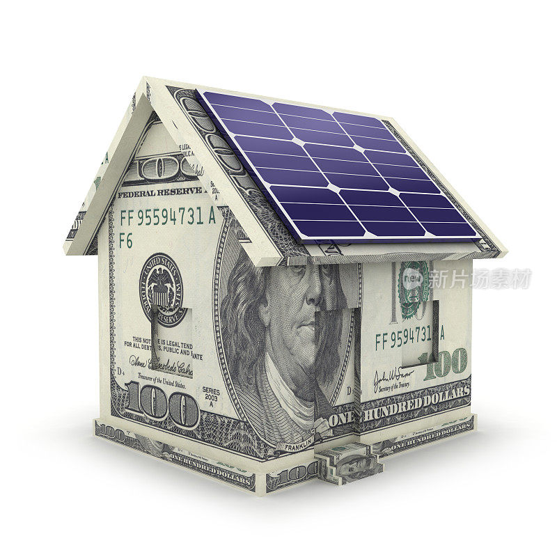 太阳能电池板可再生能源节约概念