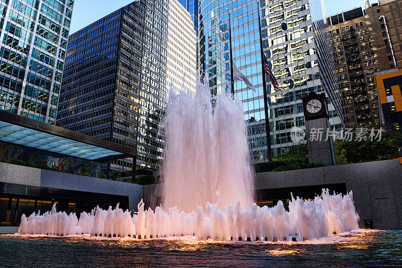 埃克斯龙广场喷泉，环路，芝加哥市中心