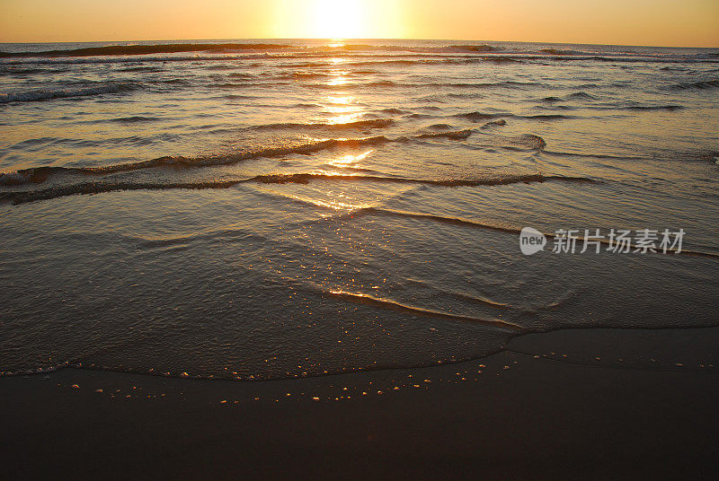 海洋波纹边缘海岸线