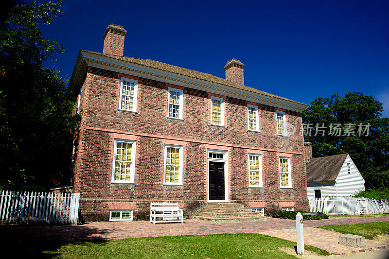 砖块殖民建造的家1700年的威廉斯堡弗吉尼亚