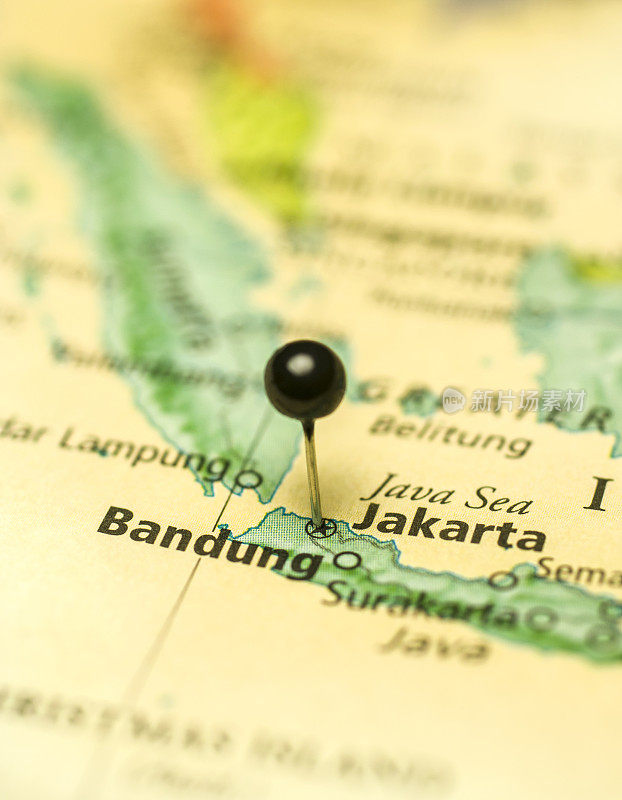 旅游地图宏雅加达万隆爪哇