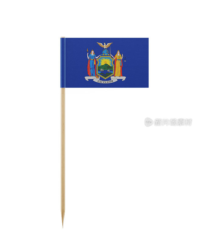 牙签上的小纽约旗