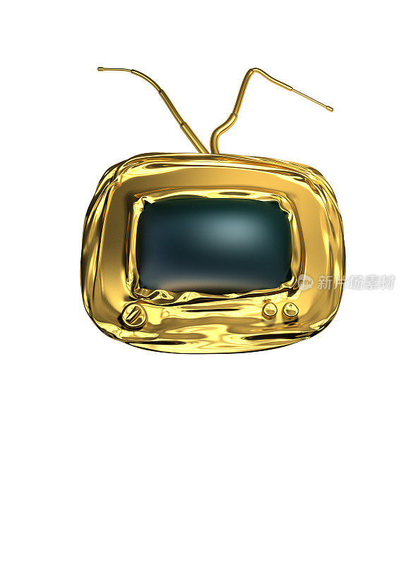 黄金复古的电视
