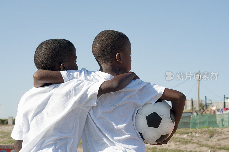 Bonding队友，Gugulethu，开普敦，南非。