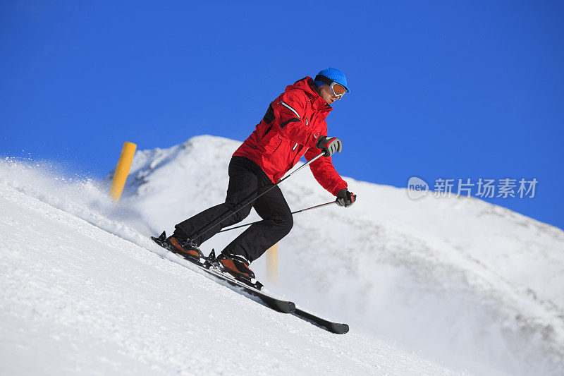 雪滑雪雕刻