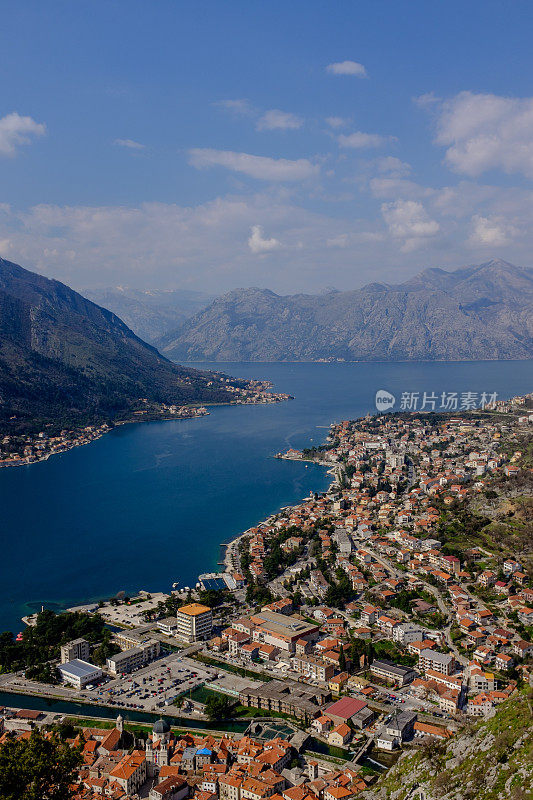 黑山科托尔湾全景图。