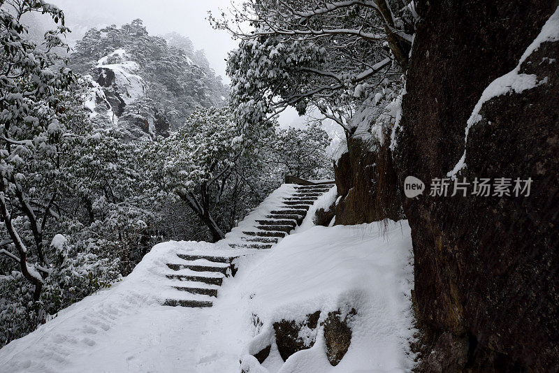 受中国黄山极地涡旋影响