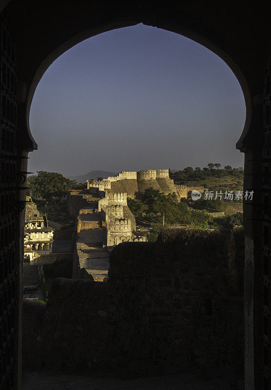 印度拉贾斯坦邦Kumbhalgarh堡。