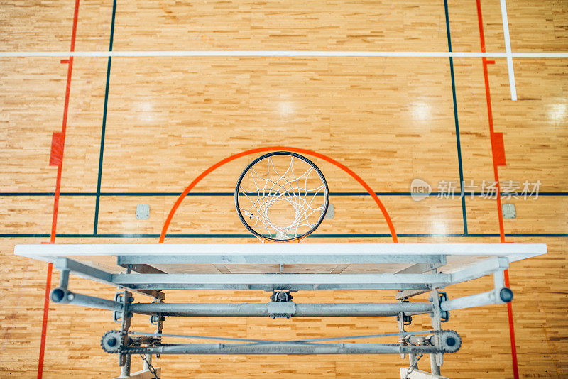 篮球框的俯视视图