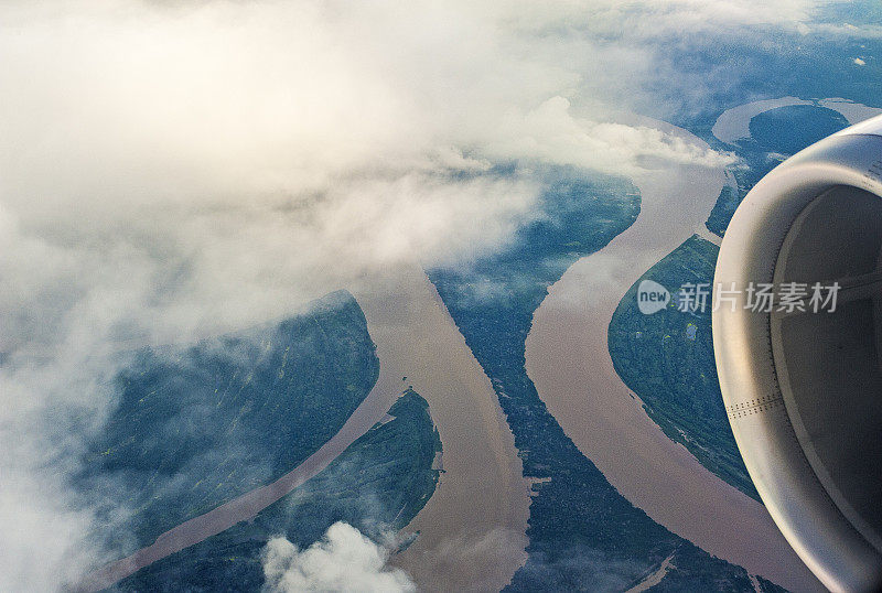 秘鲁亚马逊的鸟瞰图