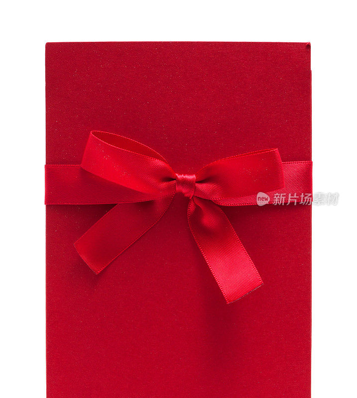 红缎礼品弓卡背景