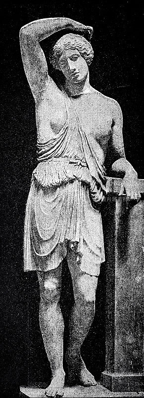 古典希腊，一个亚马逊女人的雕像