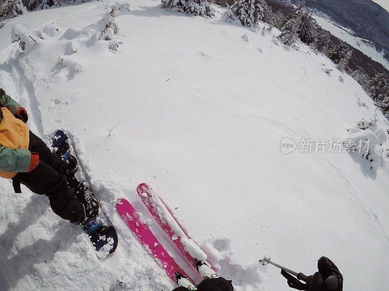 滑雪者和滑雪板运动员的准备