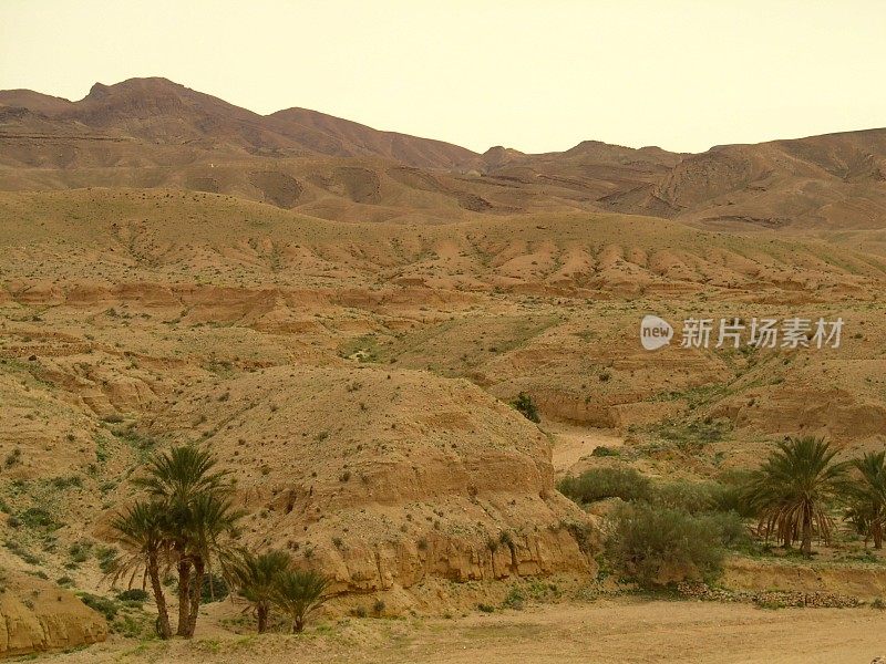 南突尼斯风景，靠近撒哈拉沙漠