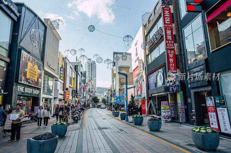 韩国釜山的街景
