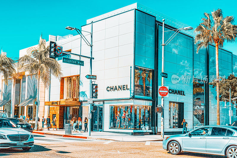 洛杉矶好莱坞时尚的罗迪欧大道。
