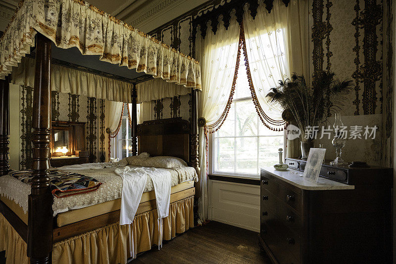 玫瑰园19世纪的卧室
