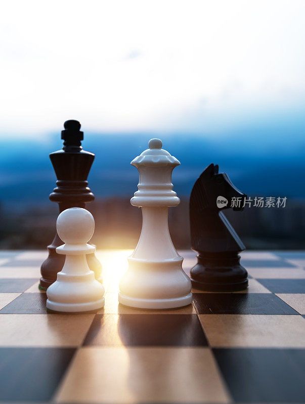 棋盘上的黑白棋子