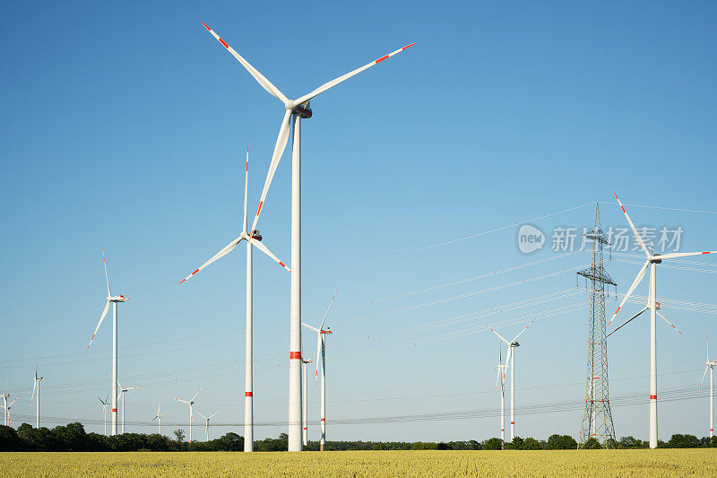 Windpark，用于现代可持续发电的风力涡轮机