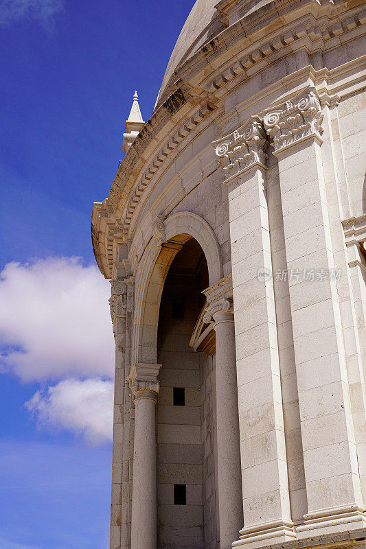 葡萄牙里斯本国家万神殿的圆顶特写