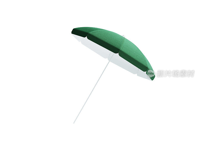 白底绿伞