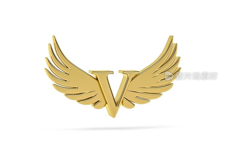 带翅膀的字母V