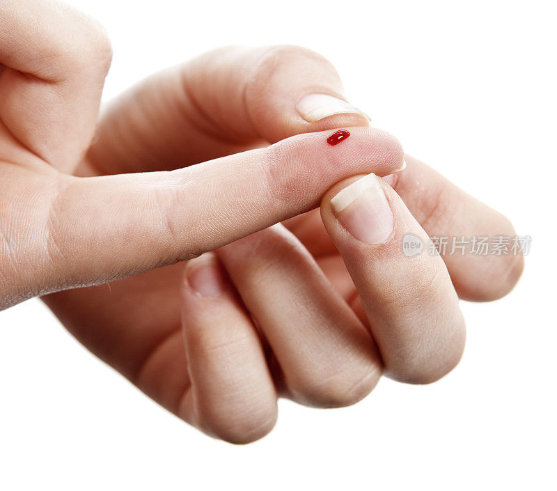 糖尿病患者手指滴血