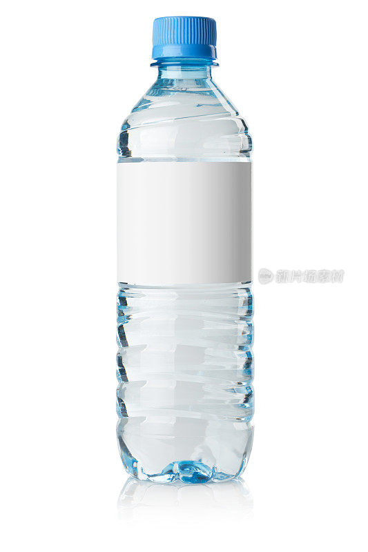苏打水瓶与空白标签
