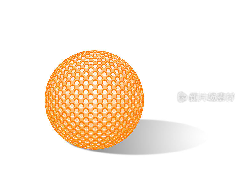 橙色的高尔夫球