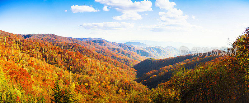 秋天的风景，大烟山