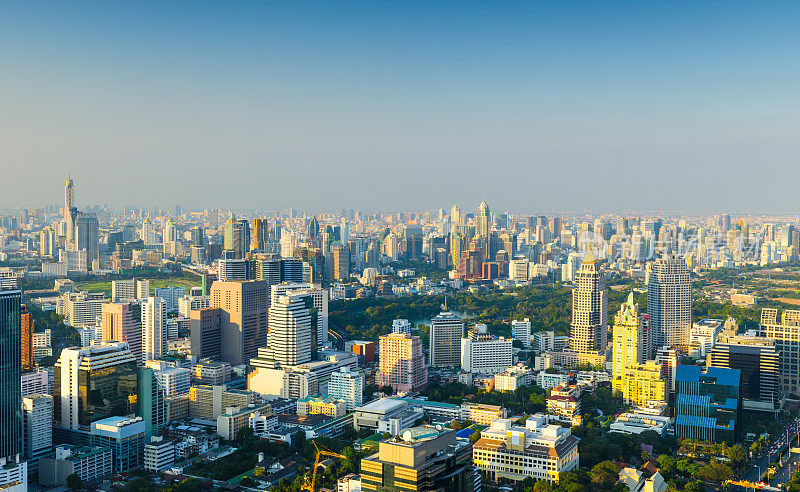 泰国曼谷的城市景观全景