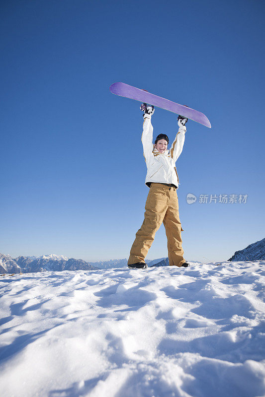 女人滑雪板