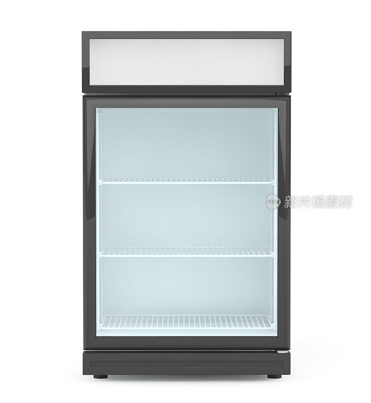冰箱饮料与玻璃门