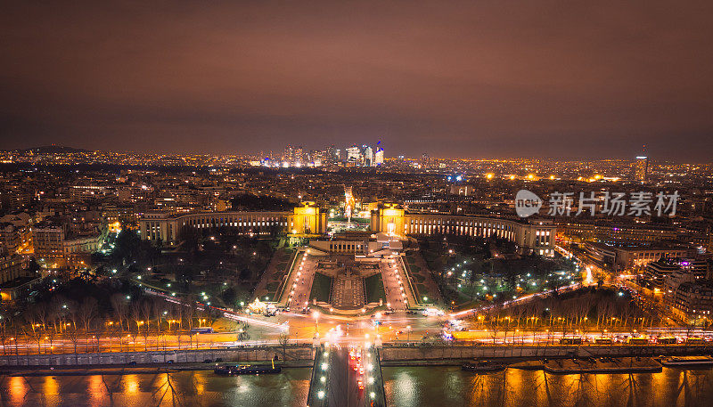 巴黎夜景全景