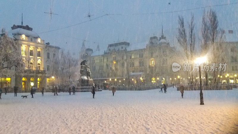 Preseren训练场正在下雪