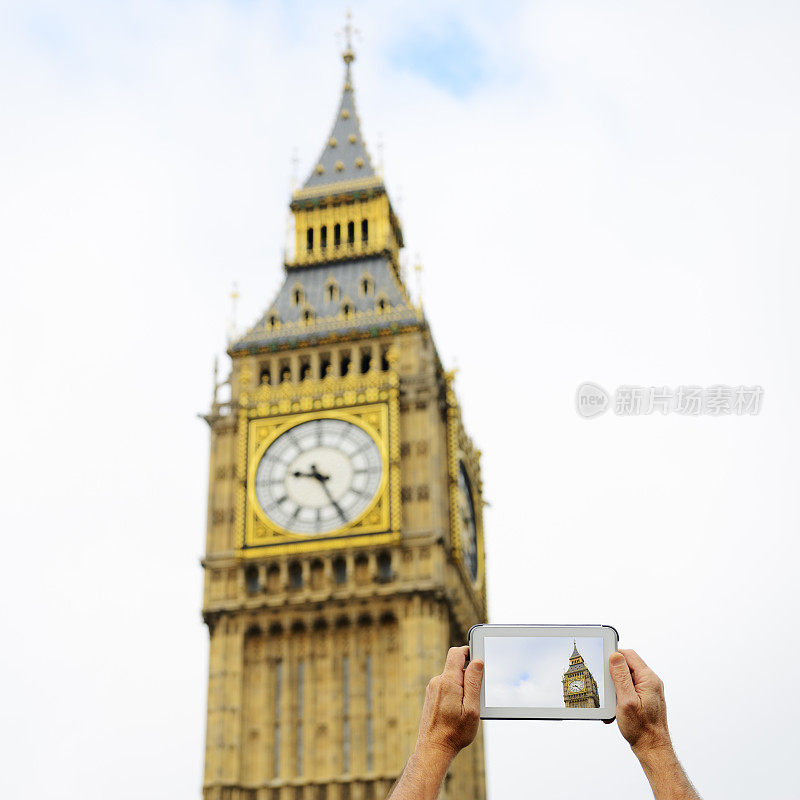 拍摄大本钟，英国伦敦