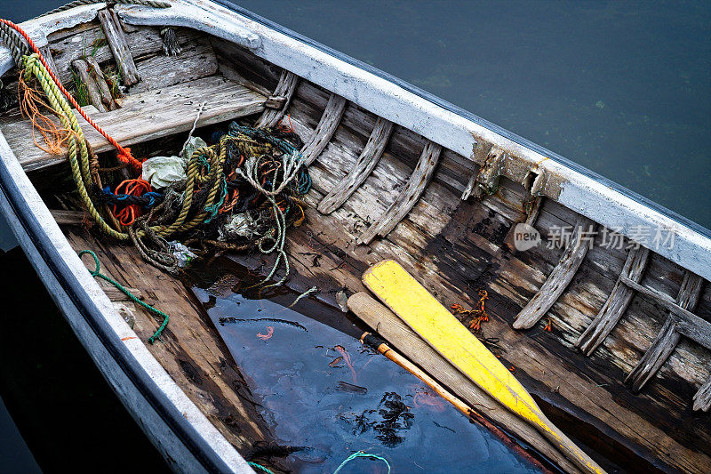 加拿大新斯科舍省佩吉海湾的一艘旧船