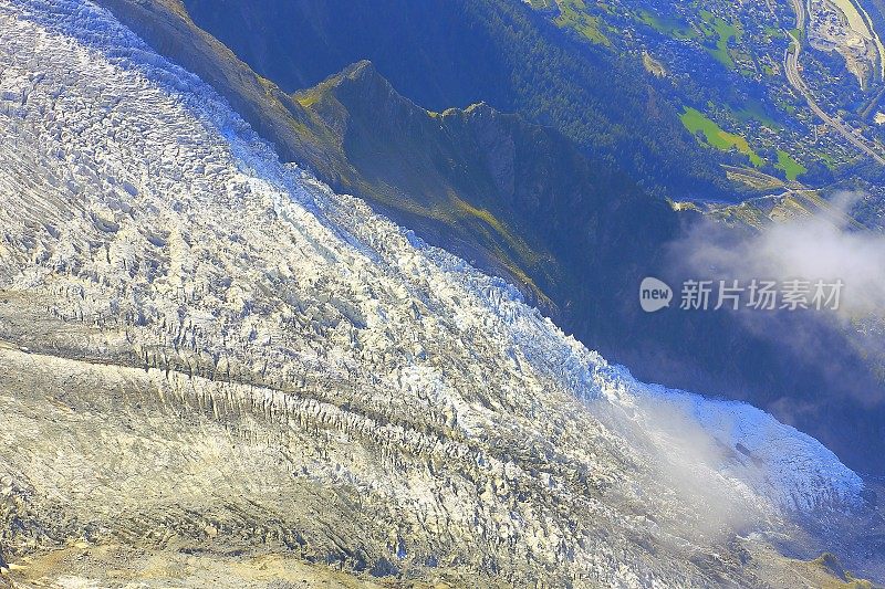 博森冰川从白山的艾格勒杜米迪